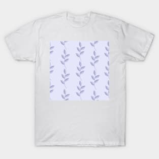 Leaves string repeat pattern in lavender T-Shirt